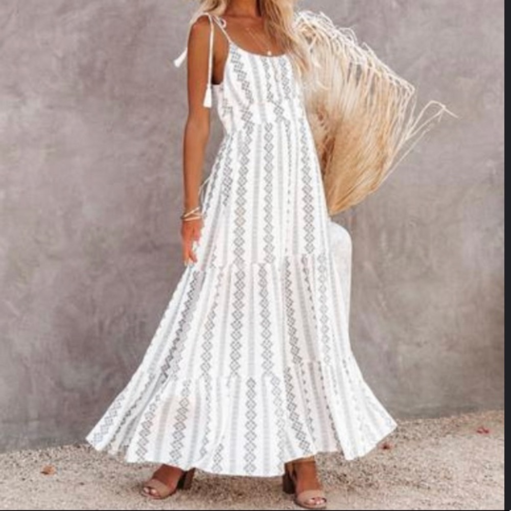 Vici tiered tassel maxi dress